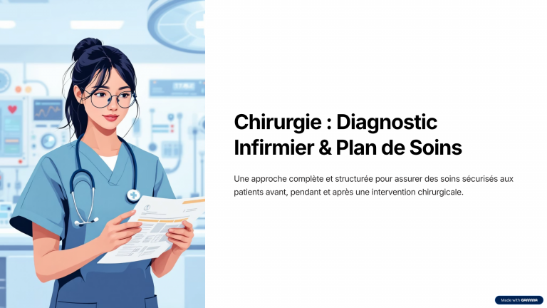 Diaporama sur la chirurgie et les actions infirmiers