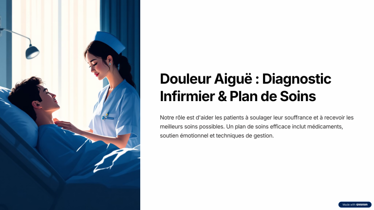 Infirmière auprès d'un patient douloureux