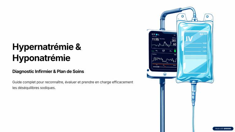 Schéma d'une perfusion de sodium