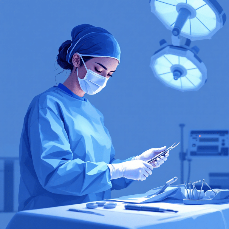 Infirmière au bloc opératoire