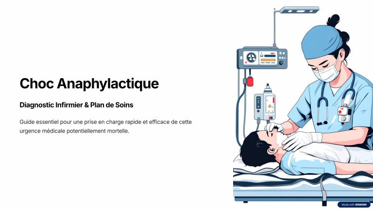 infirmière s'occupant d'un patient d'un choc anaphylactique