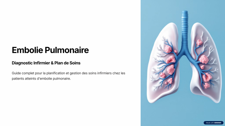 schéma d'une embolie pulmonaire